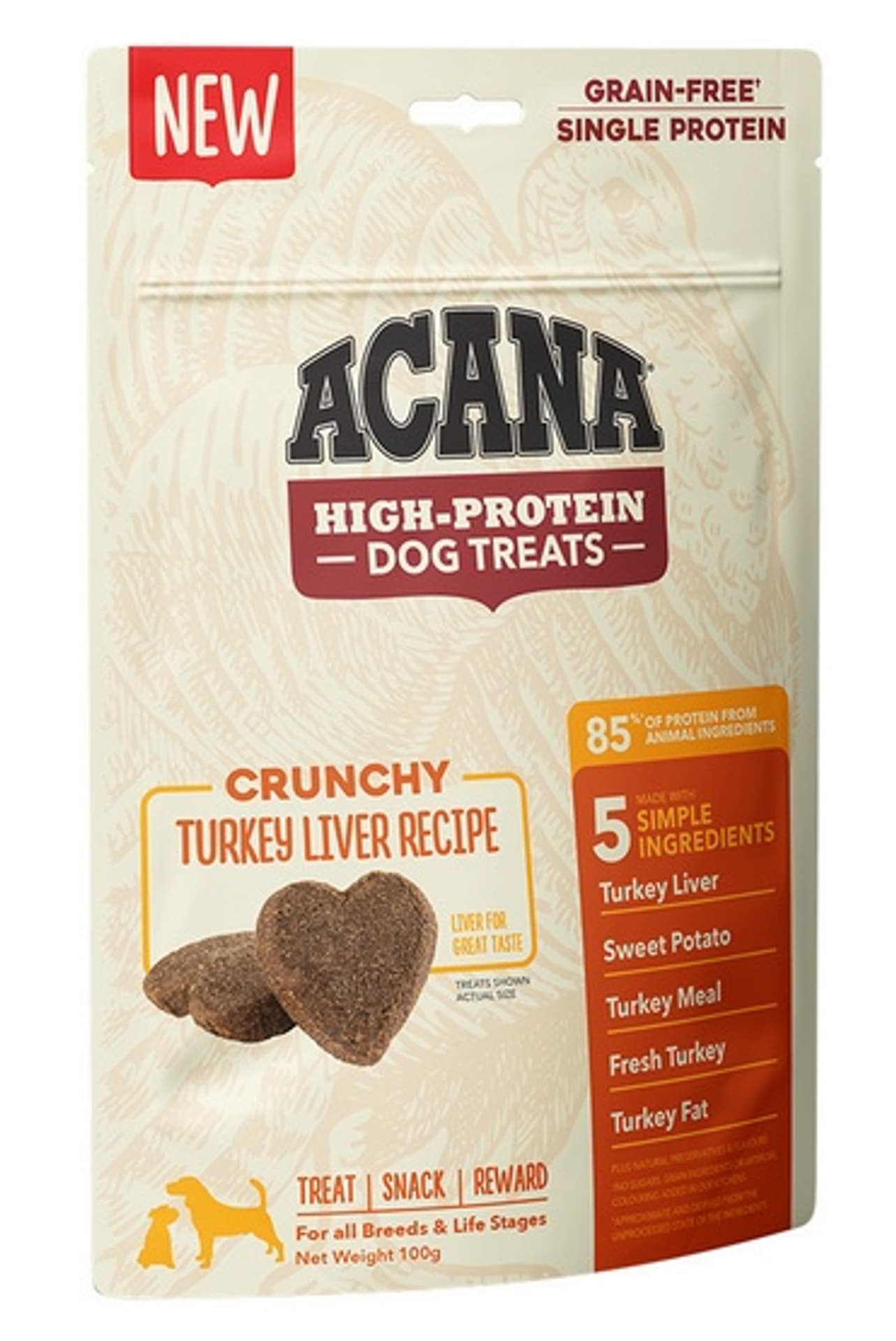 

Acana Treats Crunchy Turkey 100g