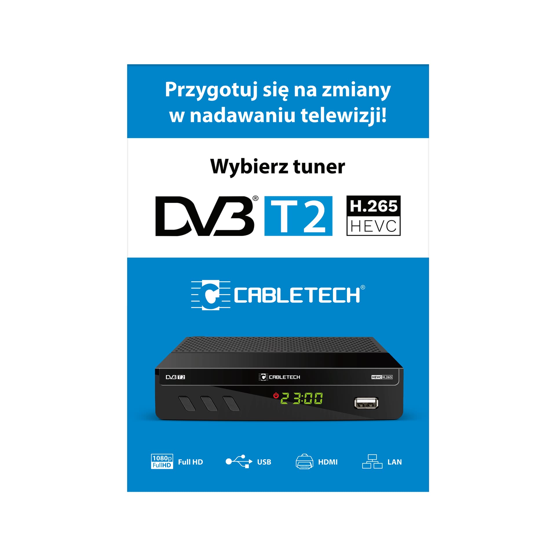 

Plakat Cabletech Tuner DVB-T2