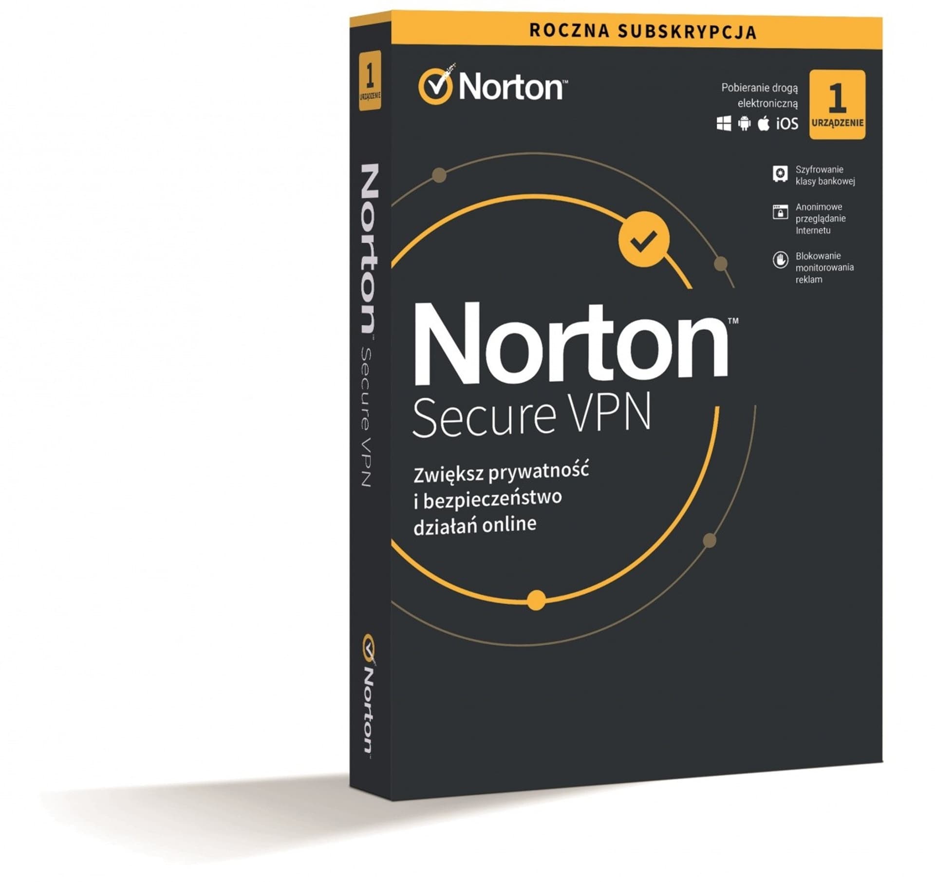 

Oprogramowanie Norton Secure VPN PL 1 użytkownik, 1 urządzenie, 1 rok 21420123