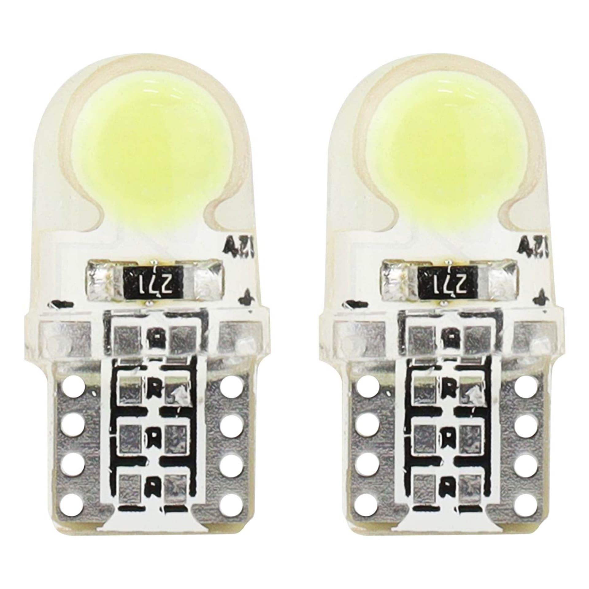 

Żarówki led standard white w5w t10e cob 12v amio-01441