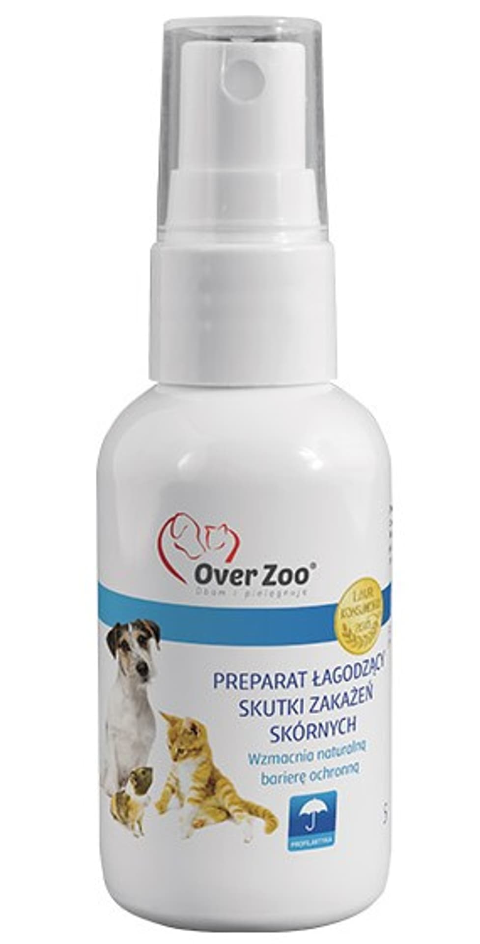 

OVERZOO PREPARAT ŁAGODZĄY SKUTKI ZAKAŻEŃ SKÓRNYCH 50 ml