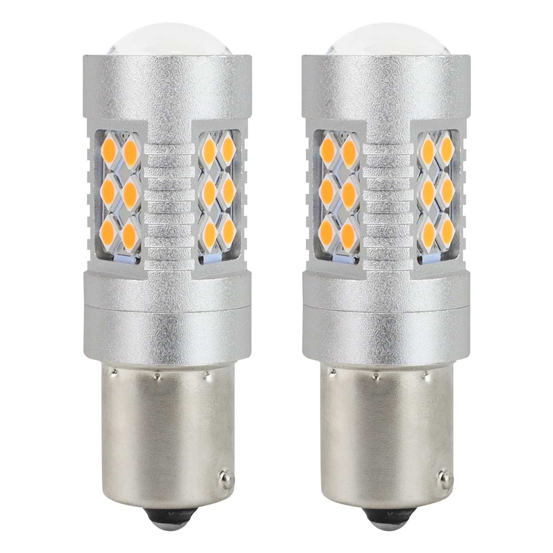 

Żarówki led canbus bau15s py21w pomarańczowa amber 12v 24v amio-02580