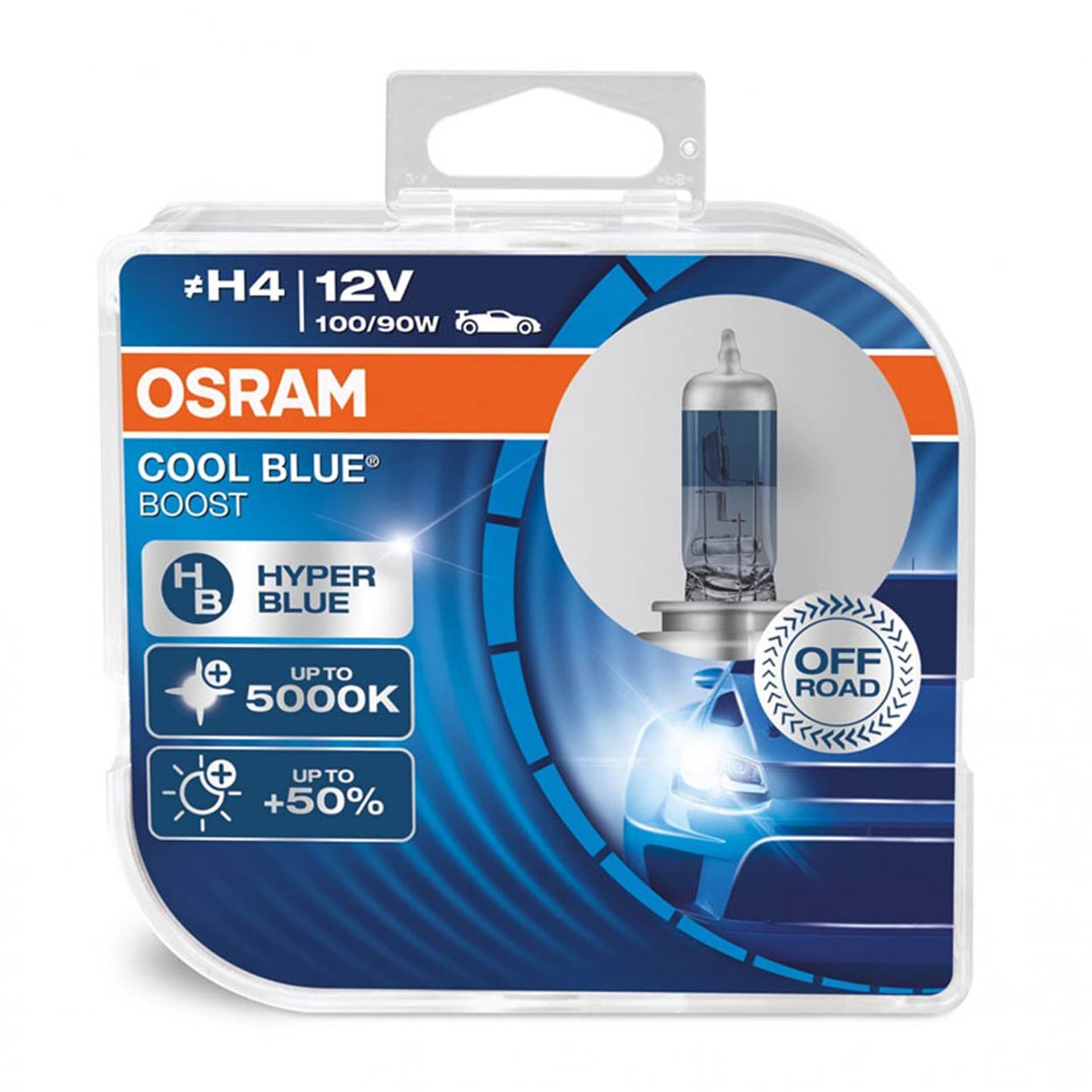 

Żarówka halogenowa osram h4 12v 100/90w p43t cool blue boost 5500k / 2szt.