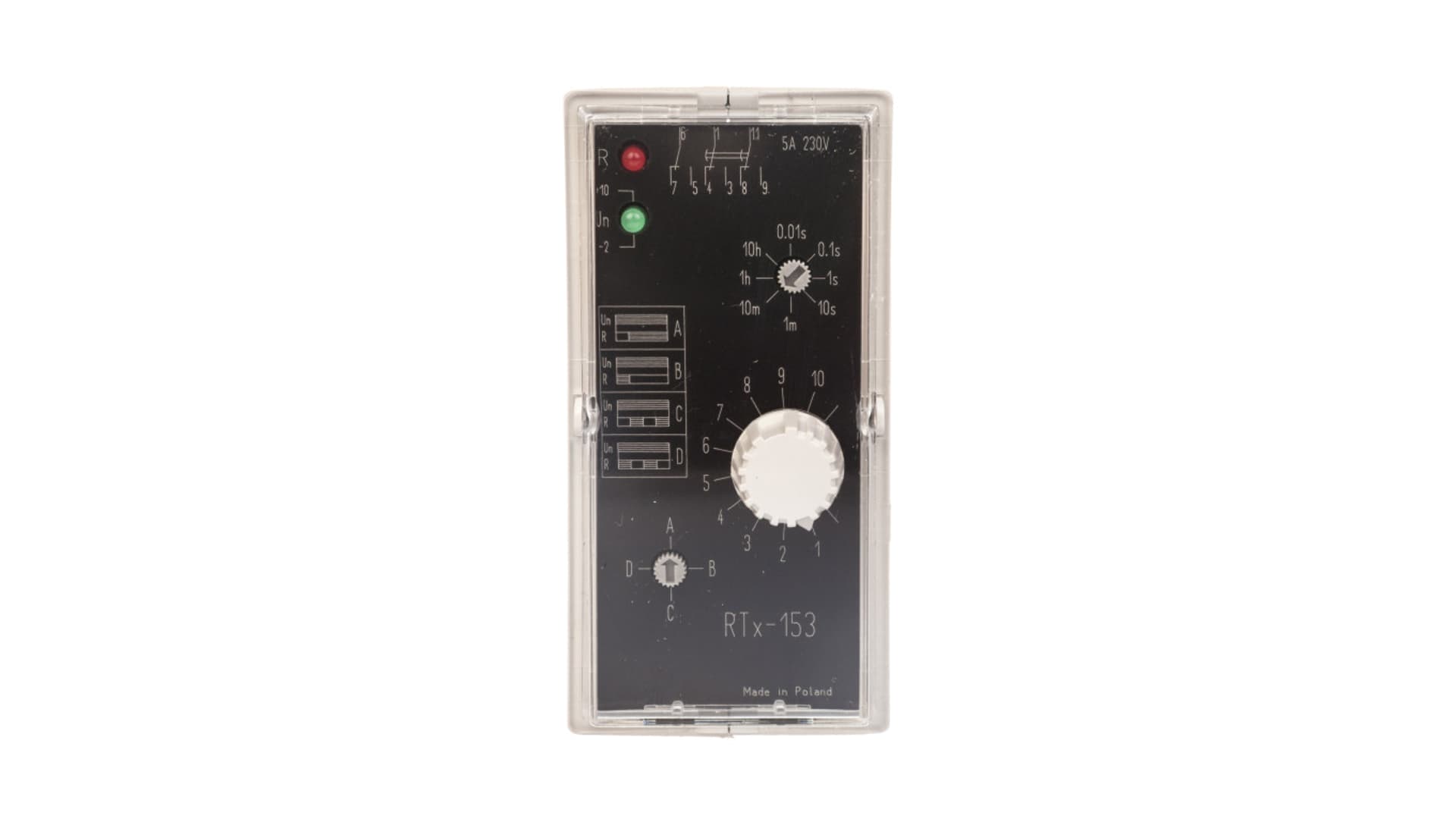 

Przekaźnik czasowy 3P 5A 0,01sek-100h 220-230V AC/DC 4-funkcyjny RTX-153 220/230