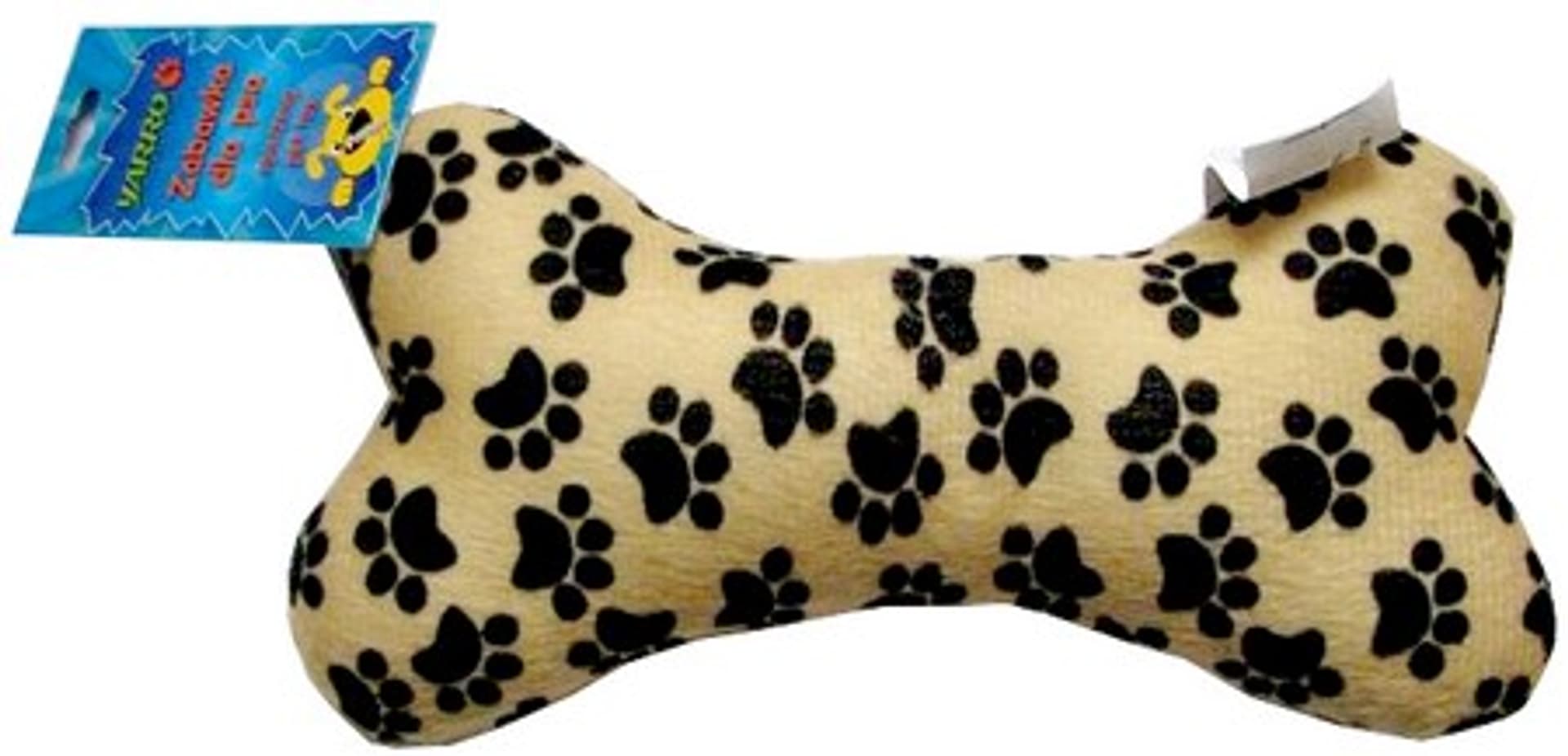 

YARRO Zabawka pluszowa dla psa - kość wzór łapka, 20cm piszcząca [Y0010]