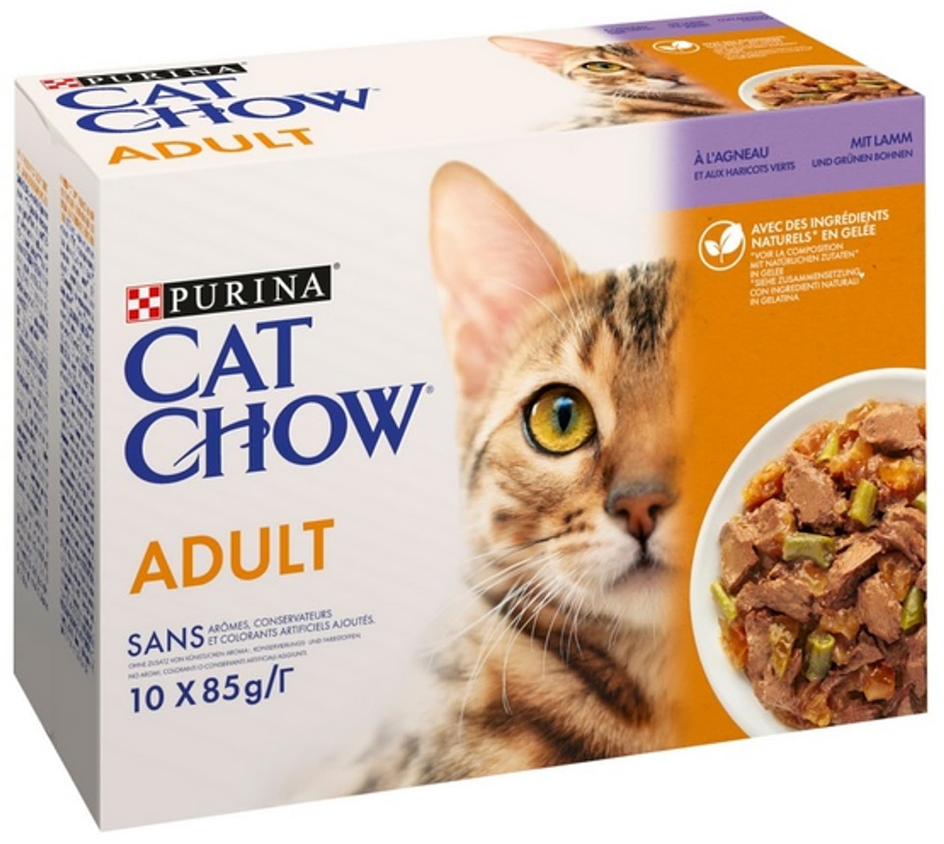 

Purina Karma Cat Chow z jagnięciną i zieloną fasolką10x85g