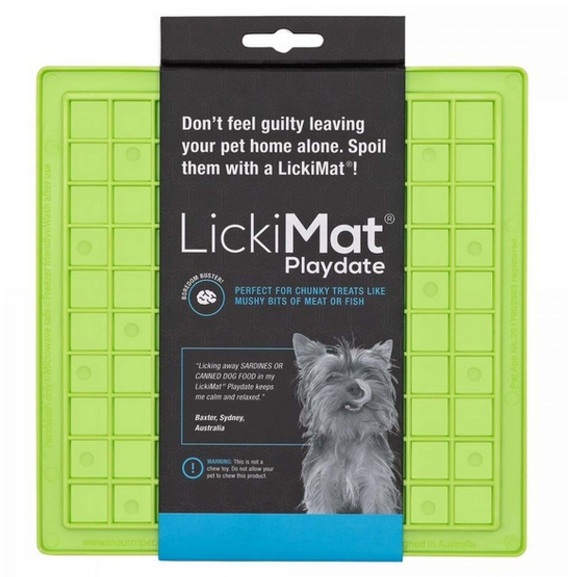 

LickiMat Playdate Kwadrat miękki zielony