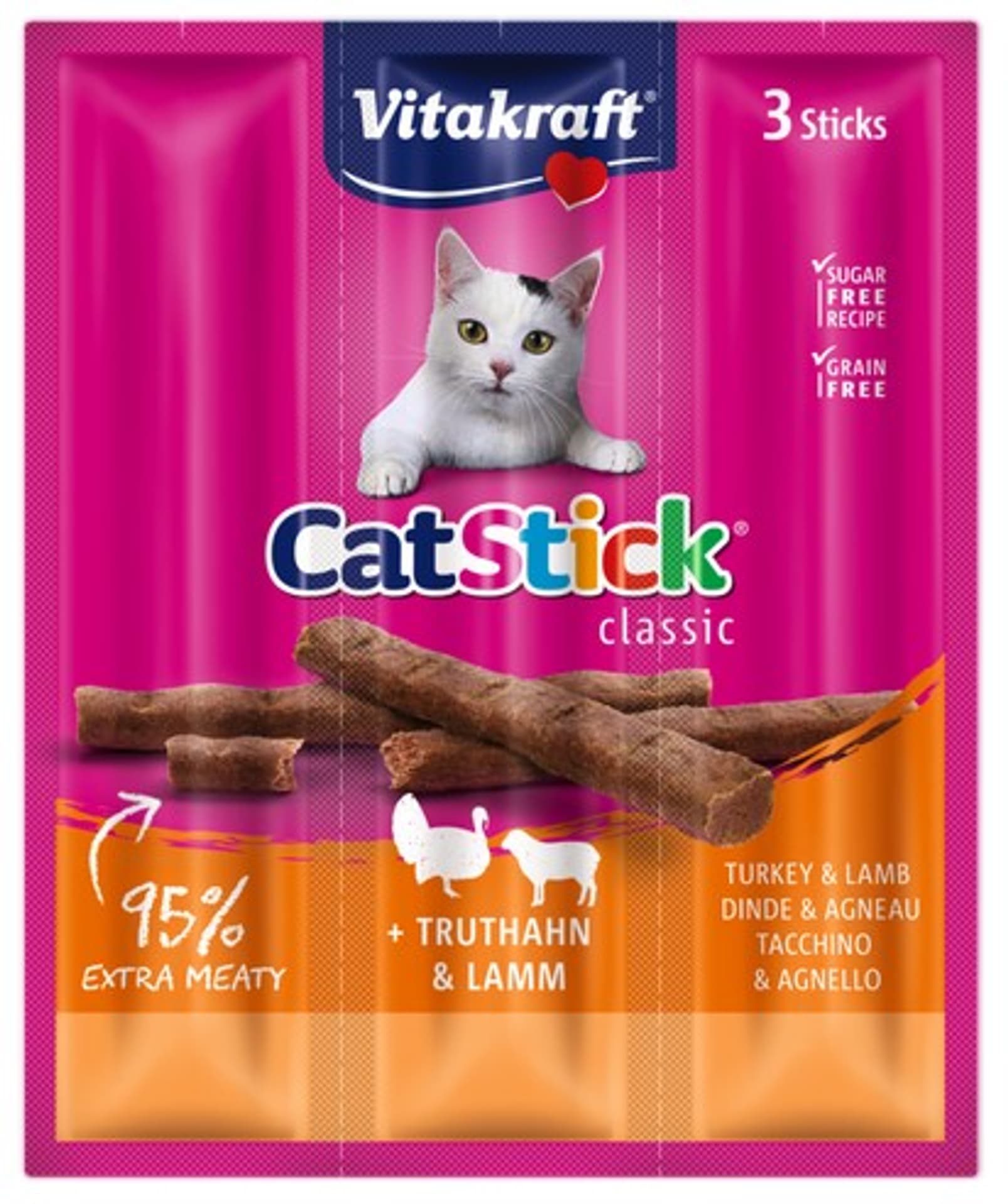 

VITAKRAFT CAT STICK MINI 3szt indyk/jagnięcina
