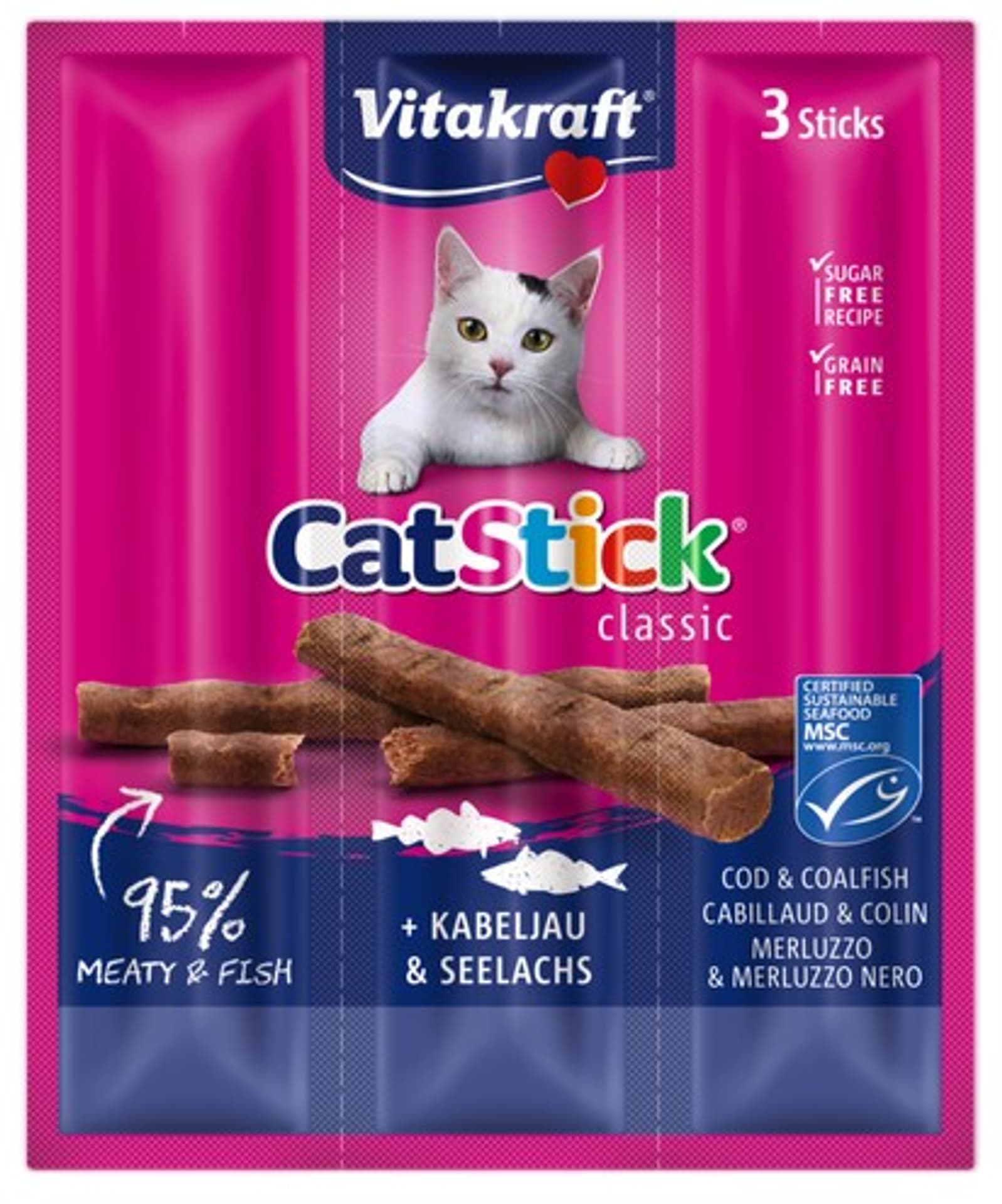 

VITAKRAFT CAT STICK MINI 3szt dorsz/czarniak /kot