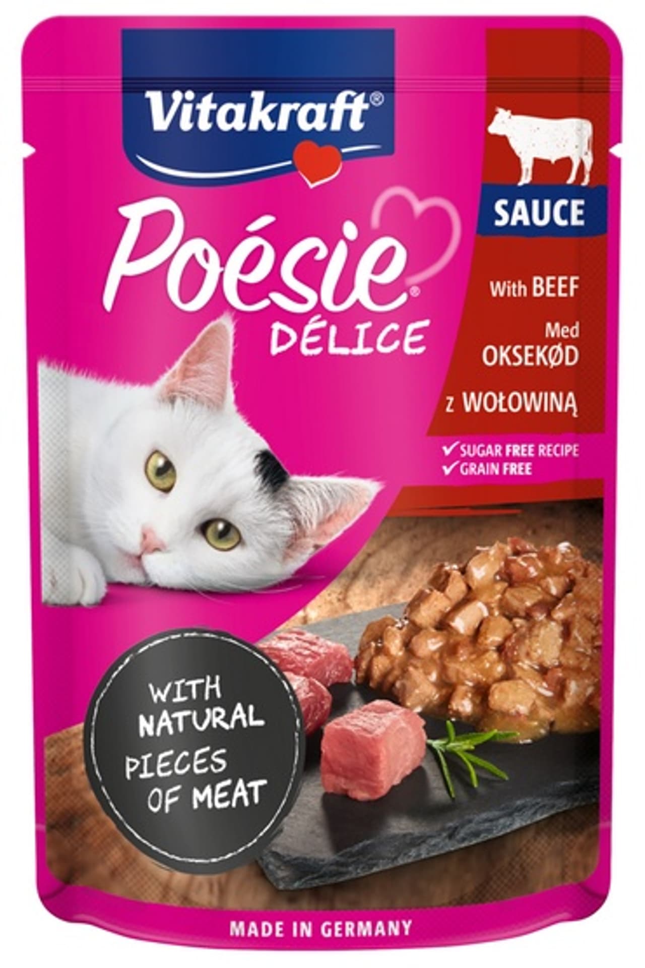 

VITAKRAFT POESIE DELI SAUCE wołowina 85g d/kota