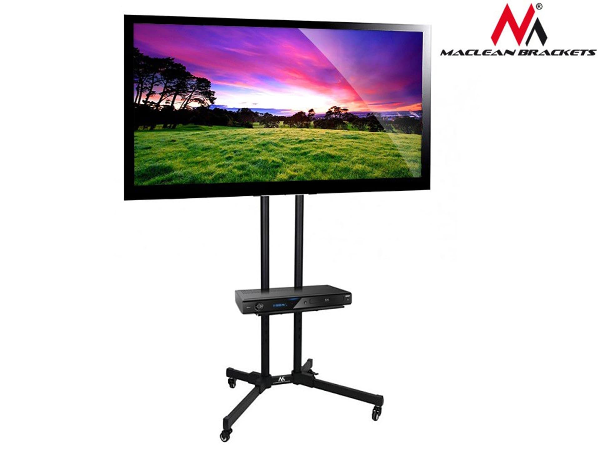 

Stand wózek do TV Maclean, profesjonalny, do TV, na kółkach, max. VESA 600x400, max. 55kg, MC-661