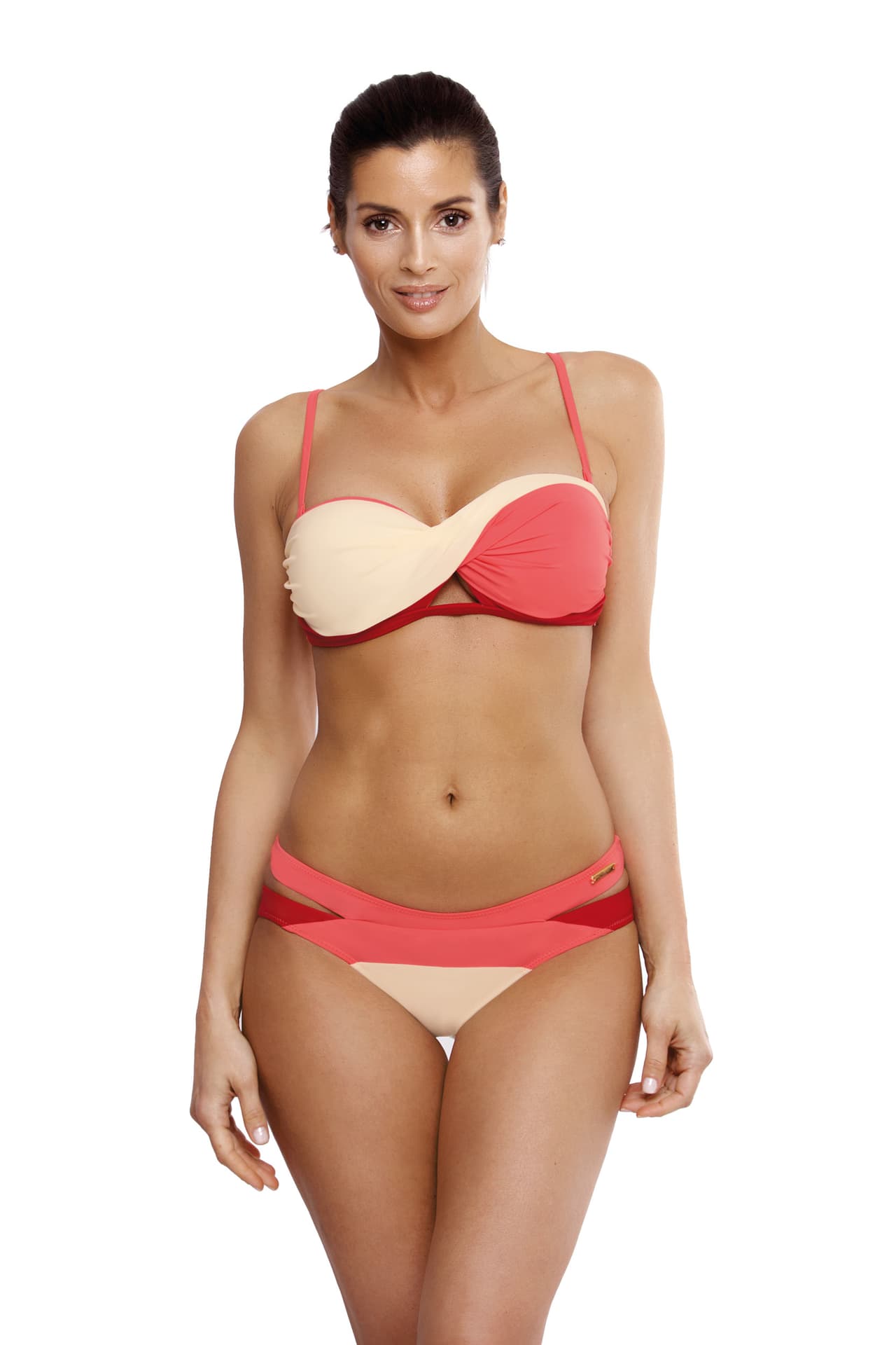 

Kostium kąpielowy Selena Semifreddo-Vanilla-Picadily M-545 (6) Koralowo-Waniliowy (Rozmiar XL)