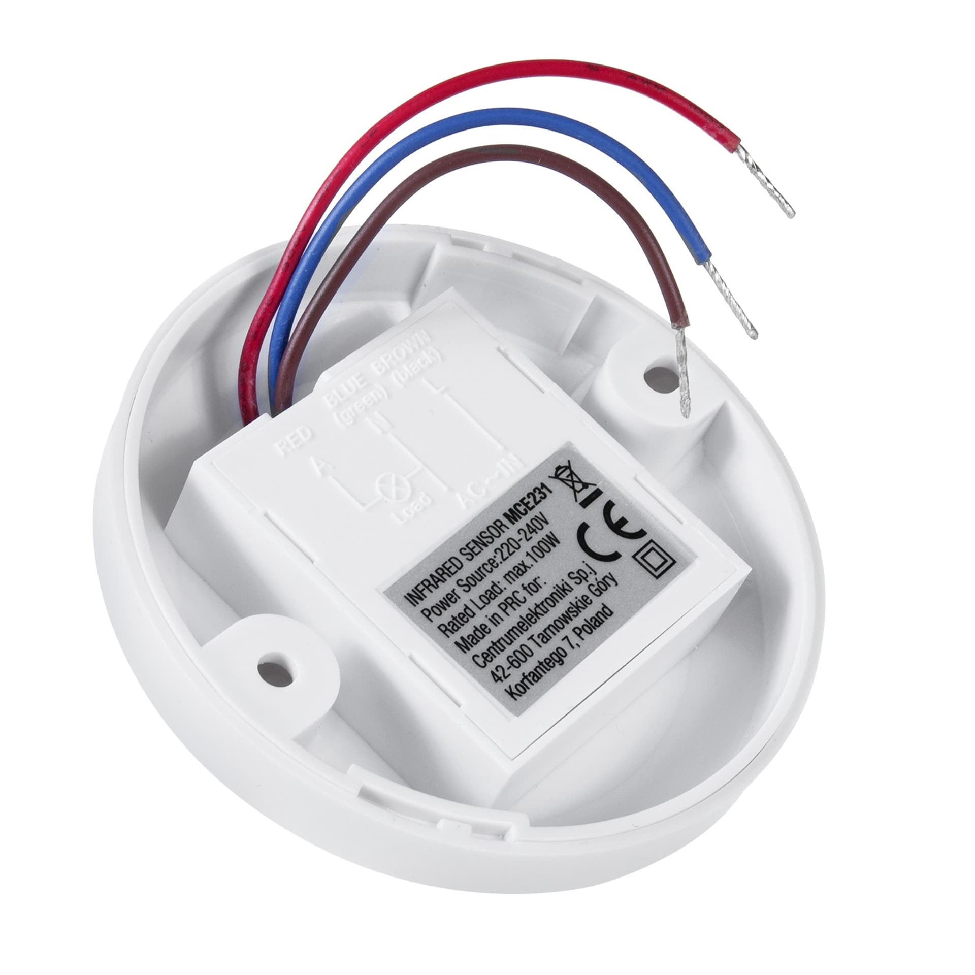 

Czujnik ruchu PIR Maclean, sufitowy, zasięg 6m, max. 100W (LED), MCE231, Led)/mce23