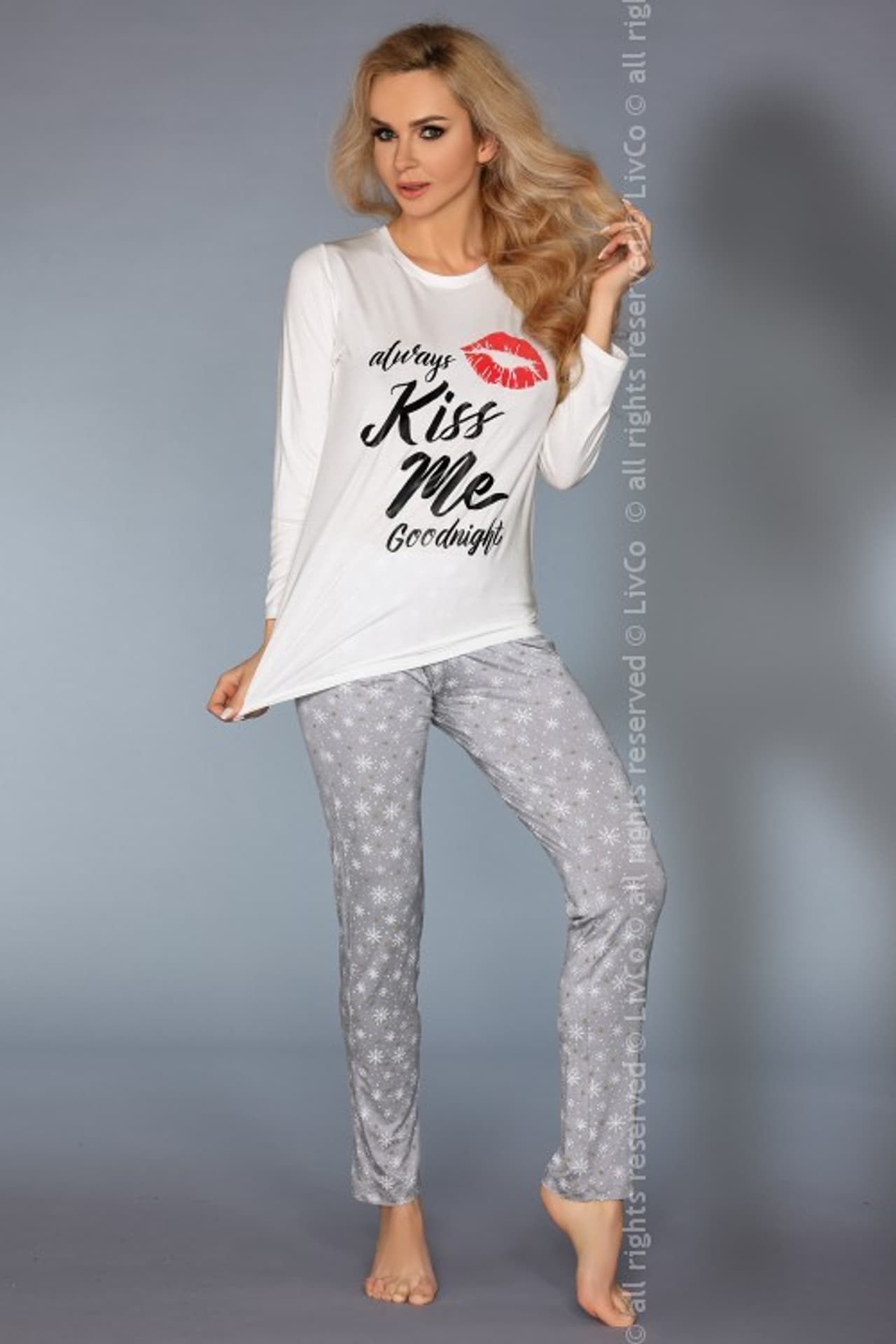 

Piżama Sweet Kiss 109 Ecru-szara (Rozmiar L/XL)