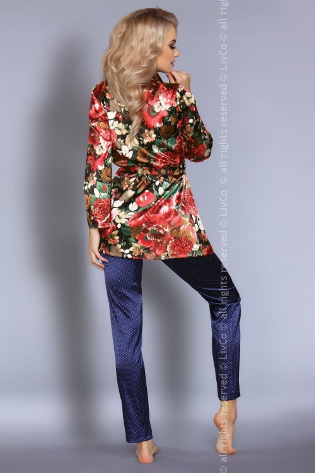 

Szlafrok + spodnie Frida Secret Garden Collection Czerwono-Granatowy (Rozmiar S/M)