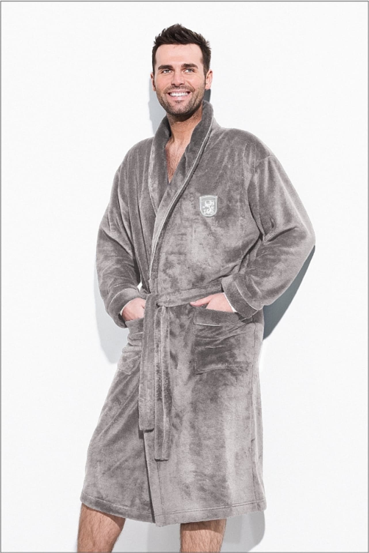 

Szlafrok Borys Szary (Rozmiar XXXXL)