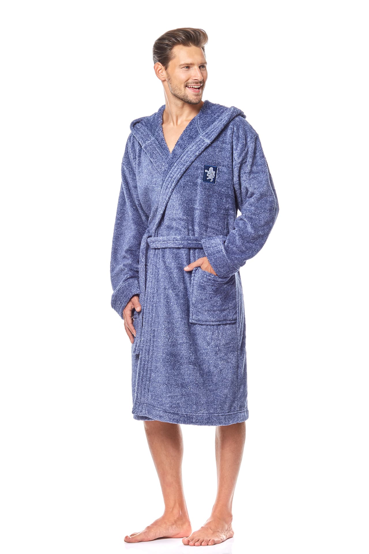 

Szlafrok Bruce Navy Melange (Rozmiar XXL)
