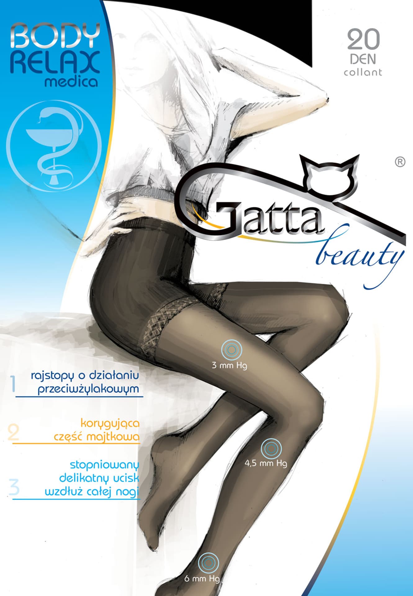 

Rajstopy Body Relaxmedica 20 Nero (Rozmiar 5-XL)