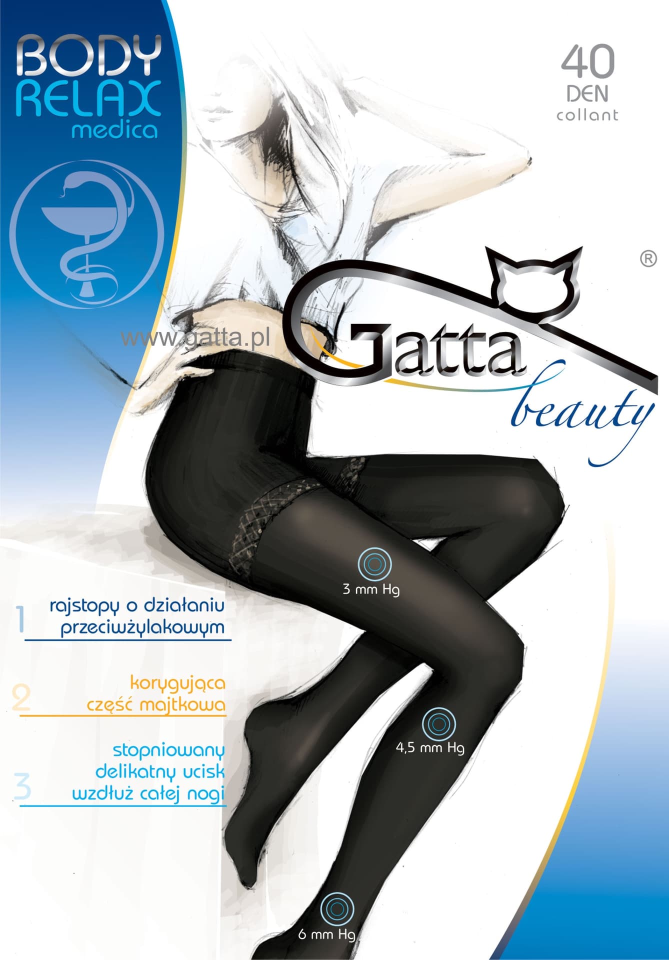 

Rajstopy Body Relaxmedica 40 Grafitowy (Rozmiar 2-S)