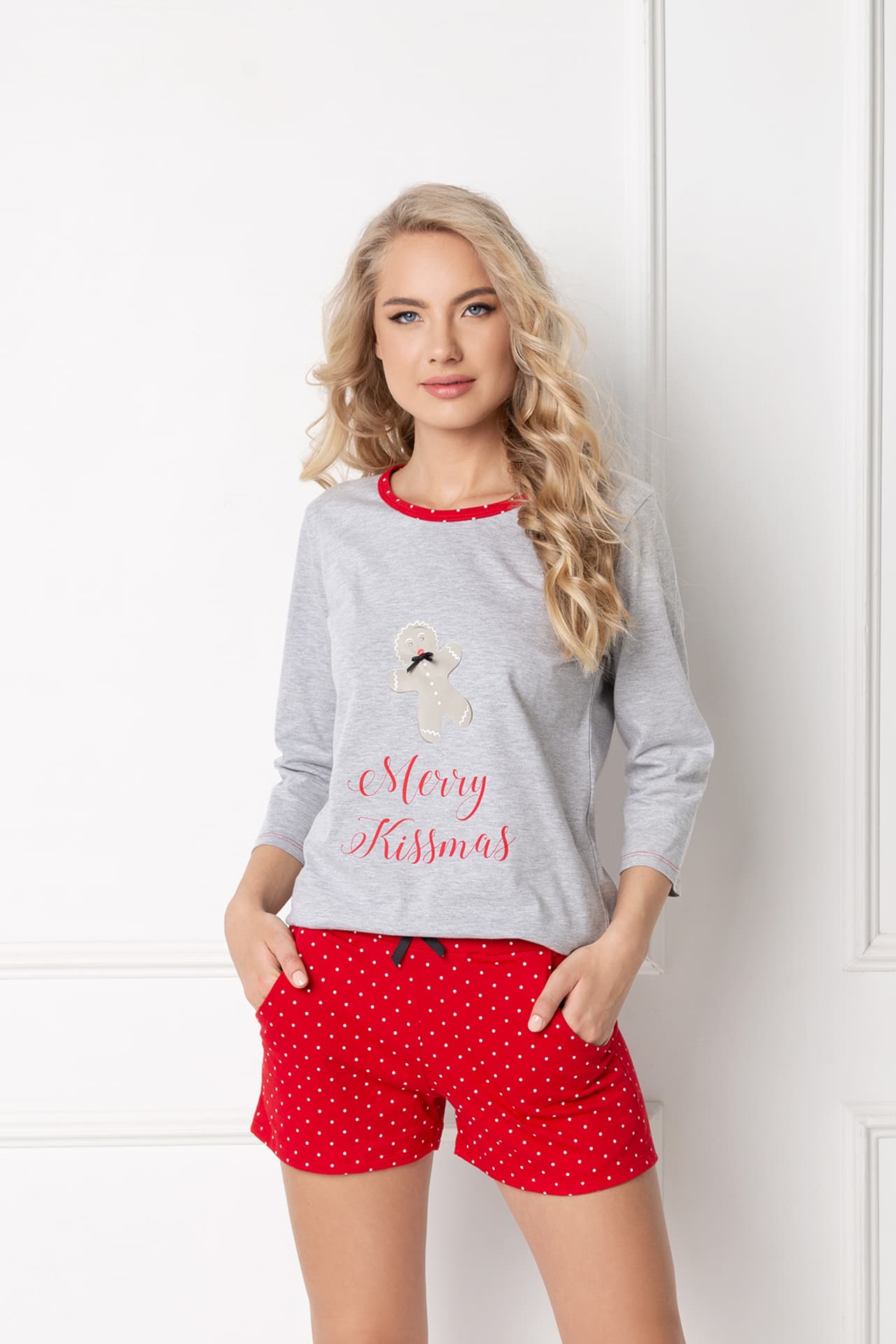 

Piżama Cookie Short Grey-Red Szaro-Czerwony (Rozmiar L)