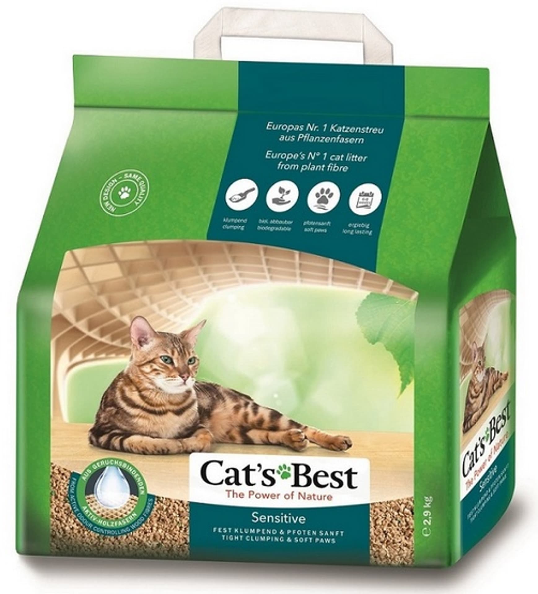 

CAT'S BEST Sensitive 8l, 2,9 kg compact z blokerami zapachów