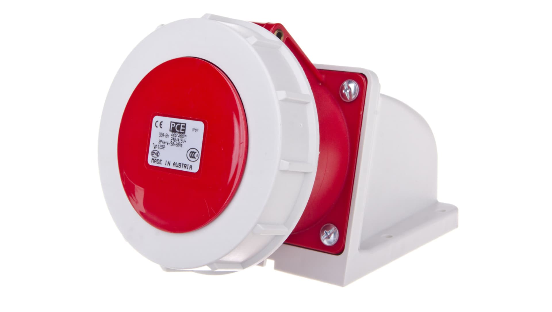 

Gniazdo stałe 32A 5P 400V czerwone IP67 1252-6p