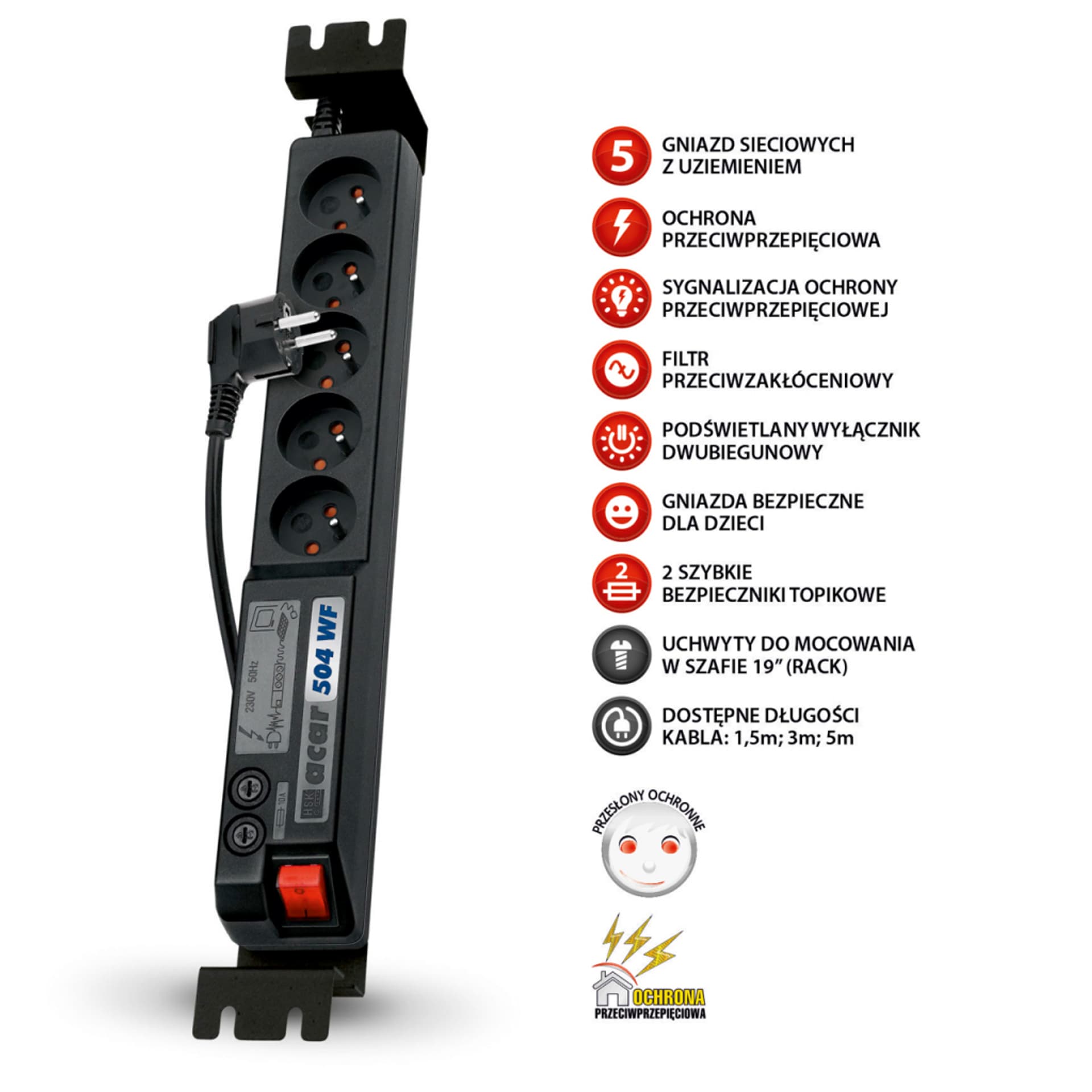 

FILTR PRZECIWZAKŁÓCENIOWY 504WF 3M ACAR RACK