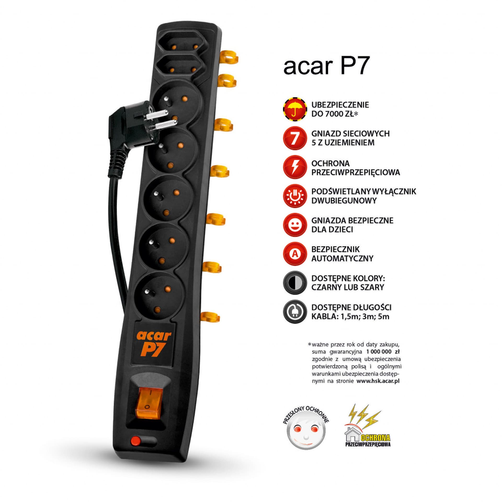 

FILTR PRZECIWPRZEPIĘCIOWY ACAR P7 czarny 5m W0116