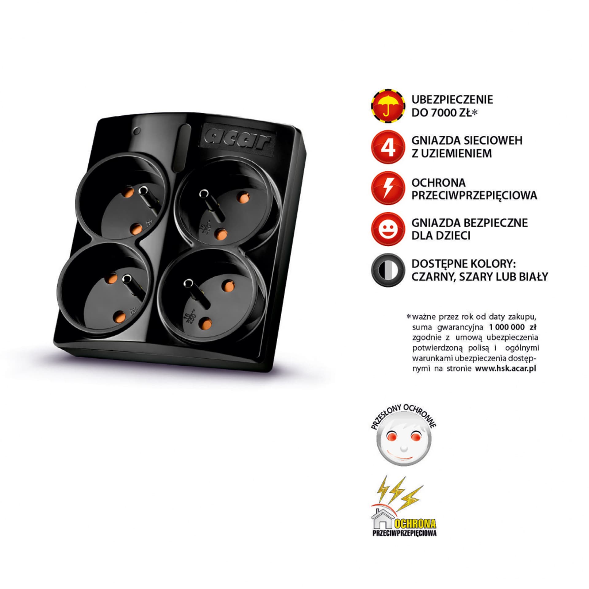 

FILTR PRZECIWPRZEPIĘCIOWY ACAR X4 szary W0160