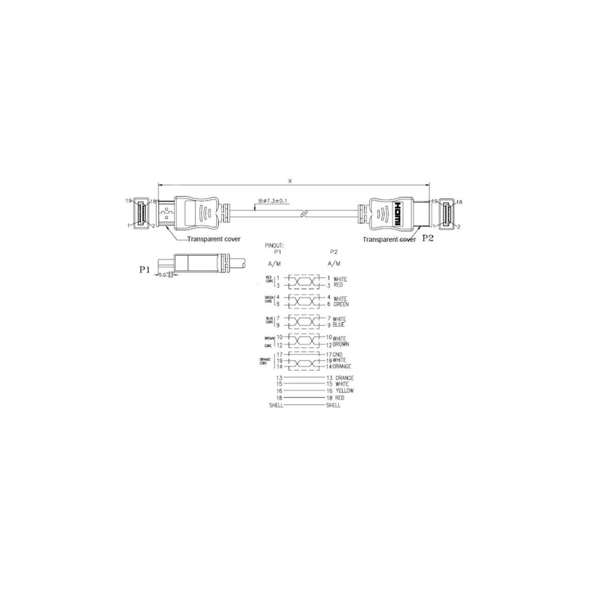 

KABEL HDMI męski/HDMI 1.4 męski 5M with ETHERNET ART oem