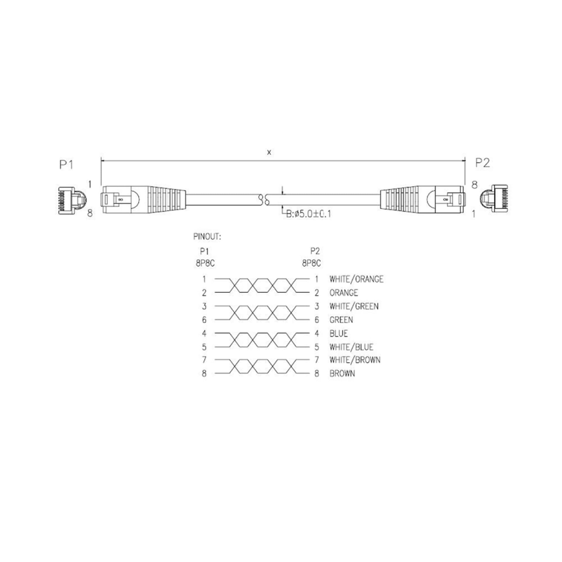 

PATCHCORD UTP 5e 7.5m szary ART oem