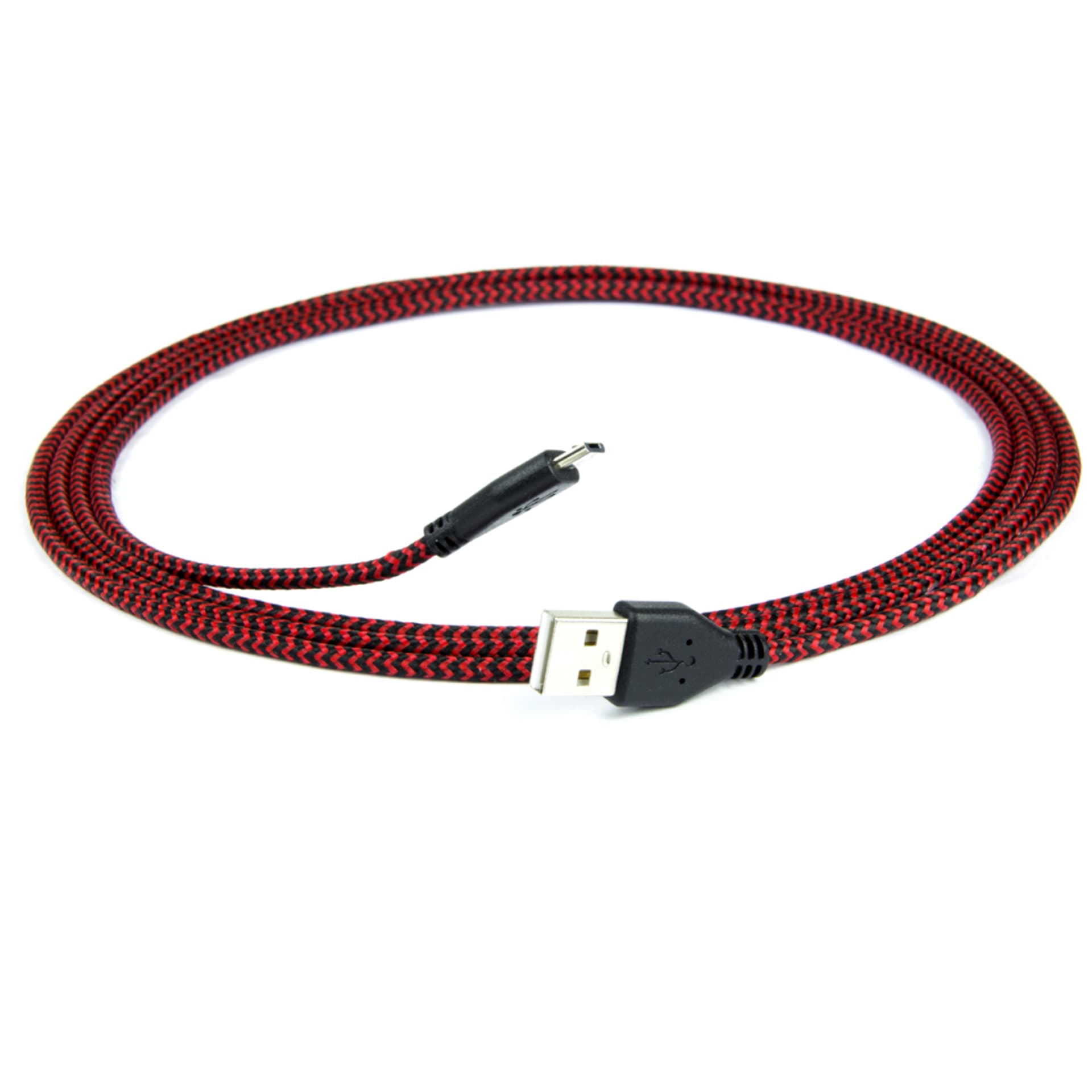 

KABEL USB 2.0 Am/micro USBm czarno-czerwony oplot 2m ART oem