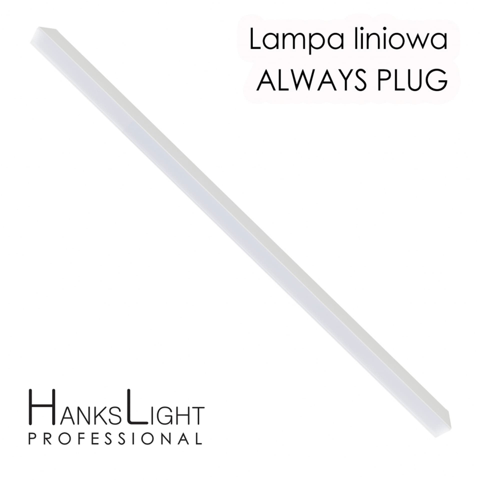 

Lampa LED HanksLight,white,liniowa,alu,zwiesz,wtyczka-opcja łączenia,1200mm,down36W,4000K