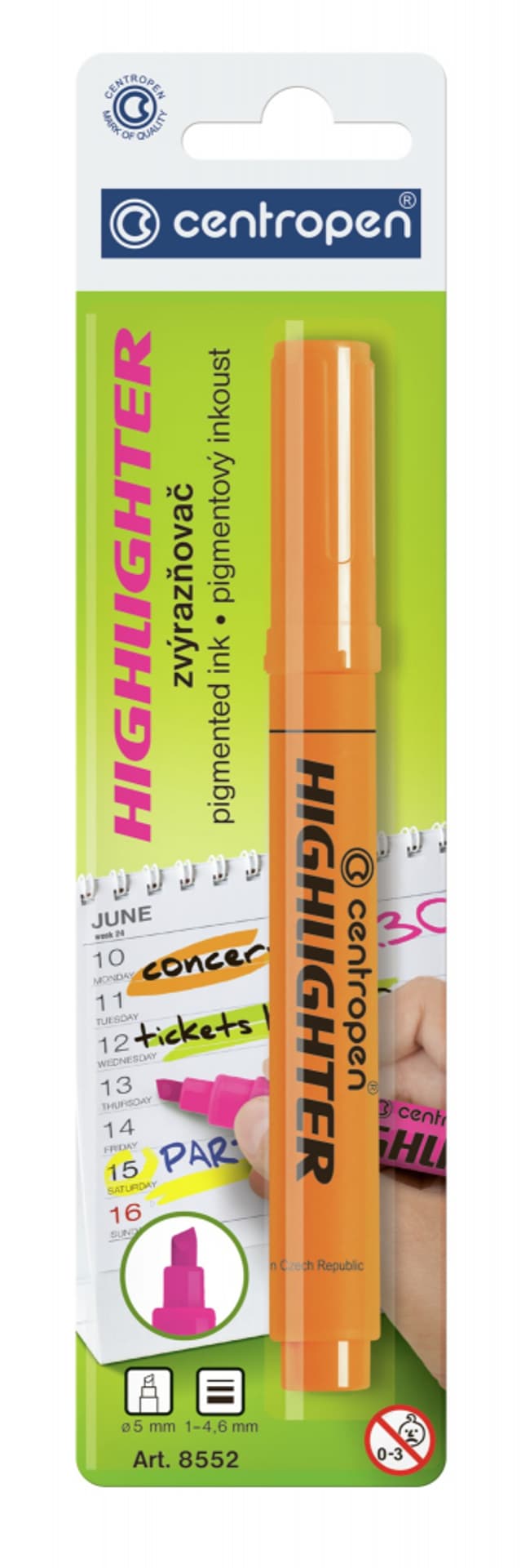 

ZAKREŚLACZ FLUO "Highlighter 8552" pomarańczowy CENTROPEN