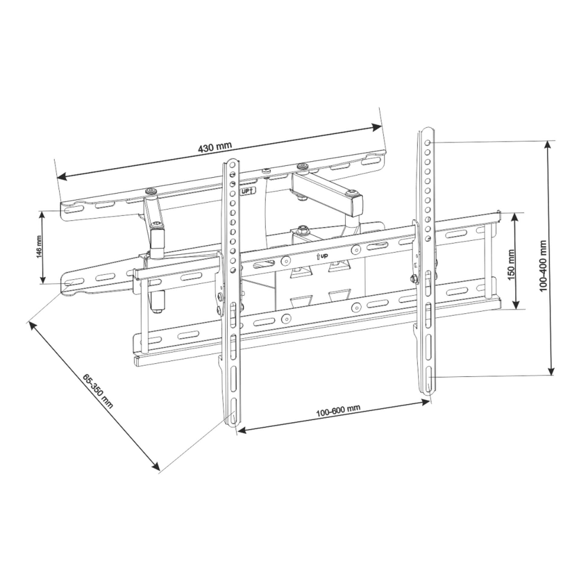 

Uchwyt do telewizora 32-80" LED/LCD 45kg UX-160 ART pion/poziom