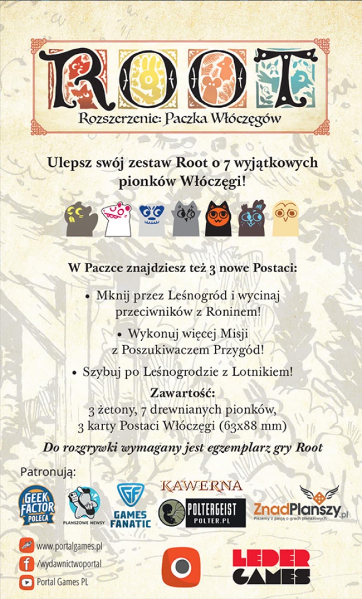 

GRA ROOT: PACZKA WŁÓCZĘGÓW - dodatek PORTAL