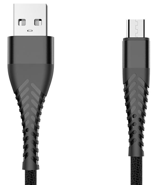 Kabel micro USB z oplotem Spider (3 m, czarny)