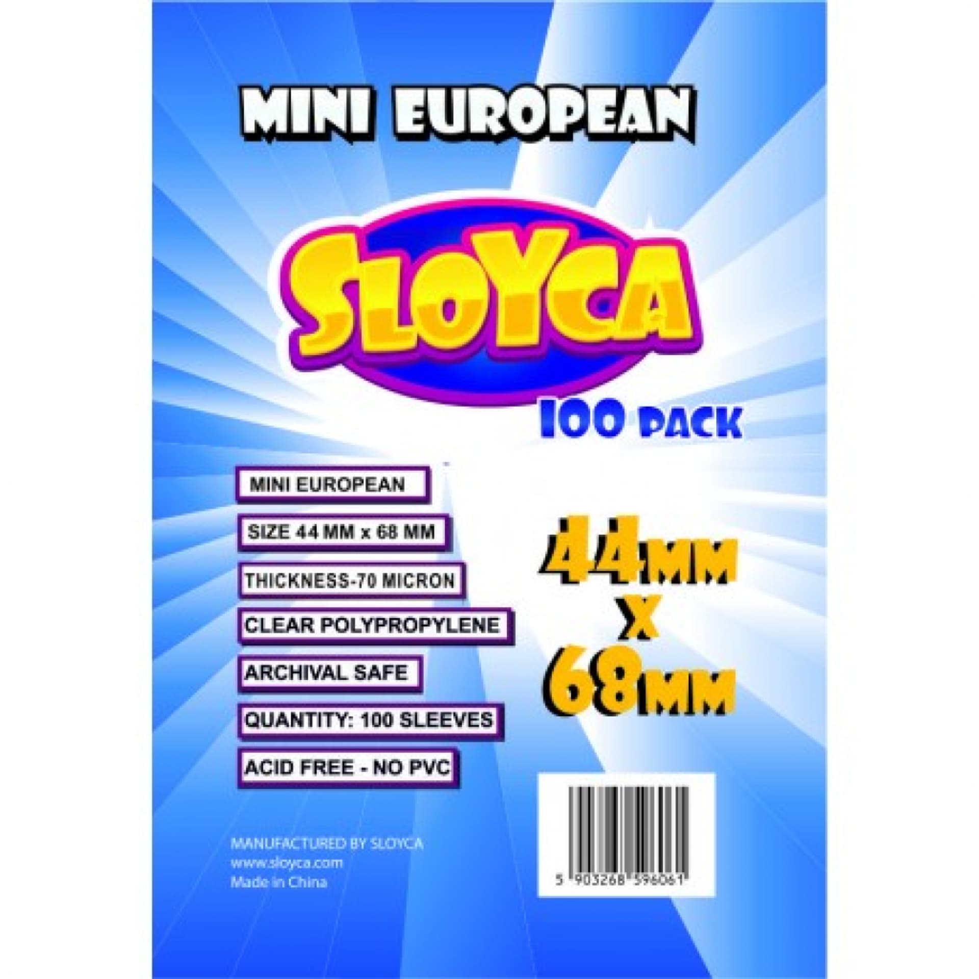 

SLOYCA Koszulki Mini European (44x68mm) 100 szt.