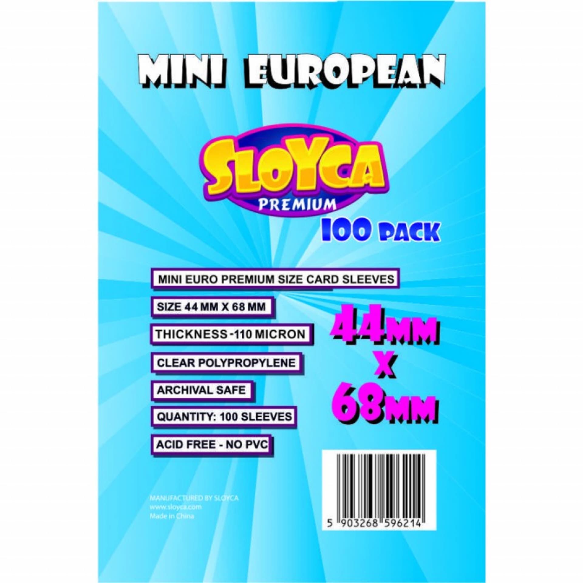 

SLOYCA Koszulki Mini European Premium (44x68mm) 100 szt.