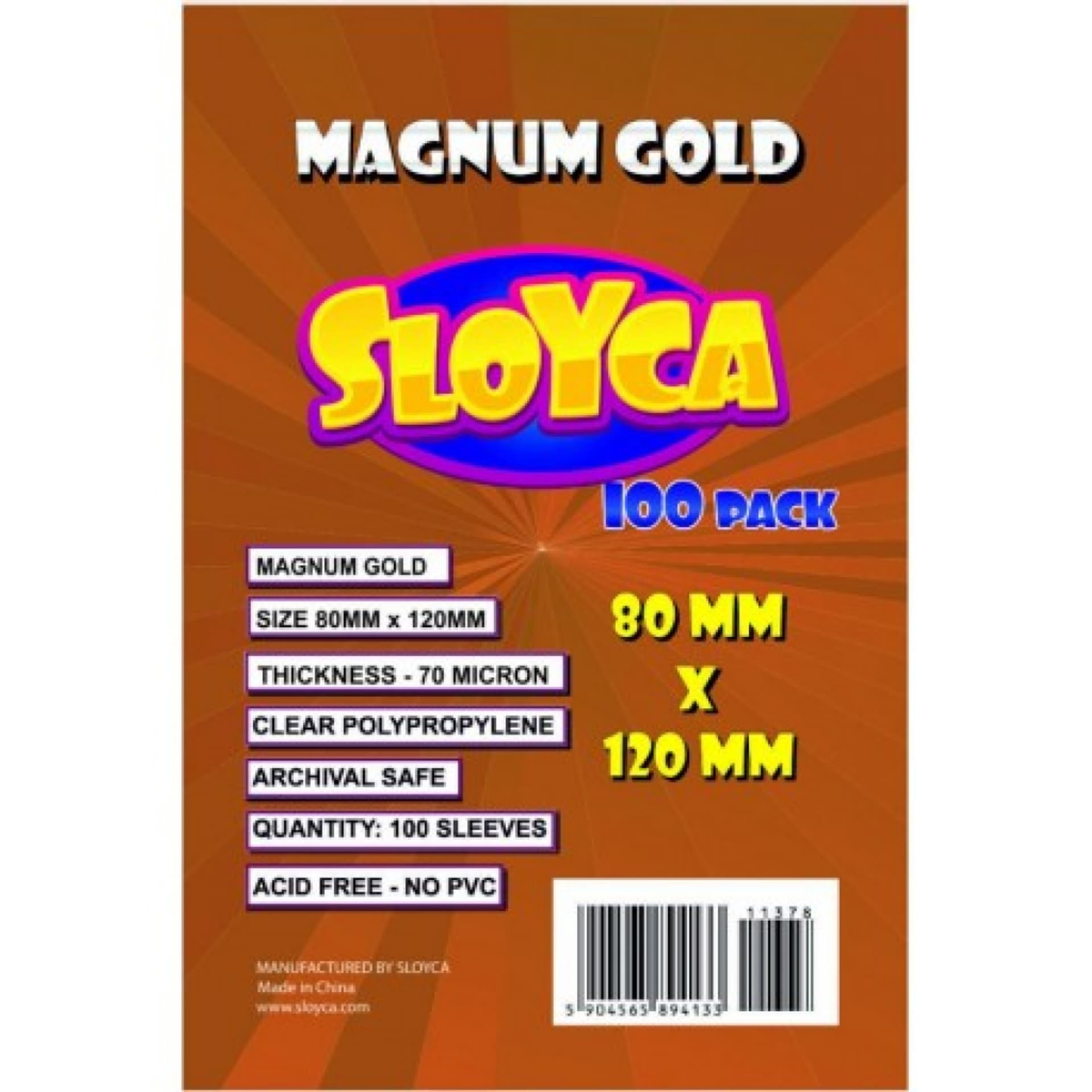 

SLOYCA Koszulki Magnum Gold (80x120mm) 100 szt.