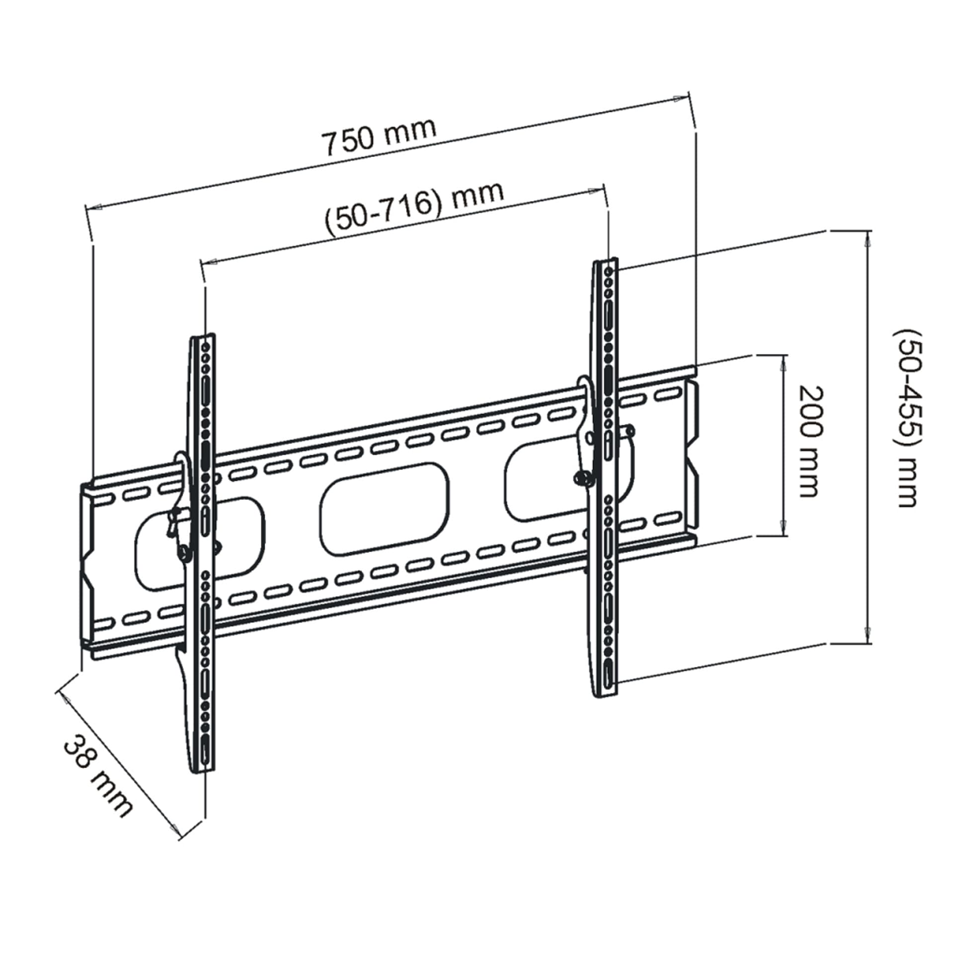 

UCHWYT DO TV LCD/LED/PLAZMA 32-70" 60KG AR-18 ART reg.w pionie