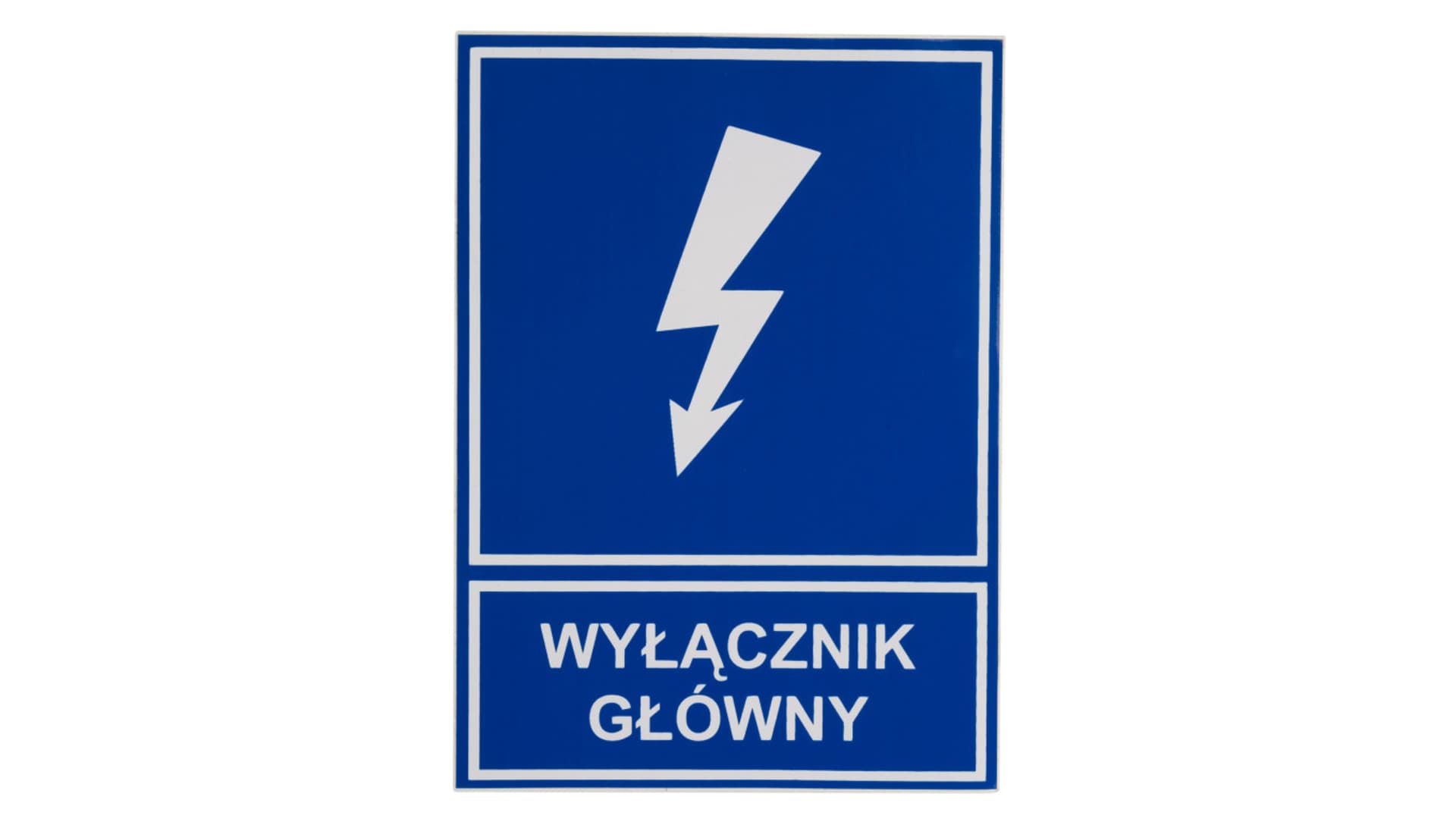 

Tabliczka /znak informacyjny/ TZI 105X148S /WYŁĄCZNIK GŁÓWNY/ E04TZ-01041130200 /10szt./