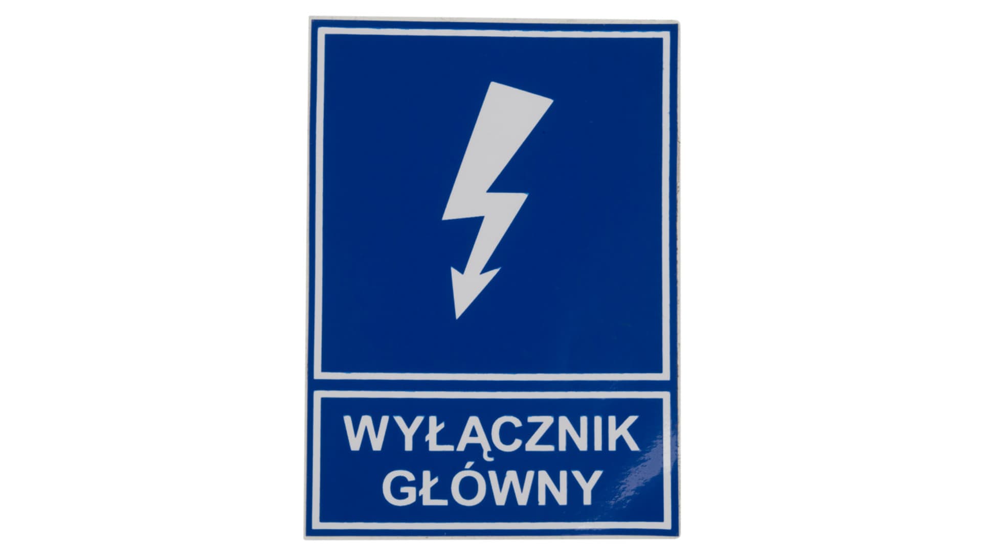 

Tabliczka /znak informacyjny/ TZI 52X74S /WYŁĄCZNIK GŁÓWNY/ E04TZ-01041110200 /10szt./