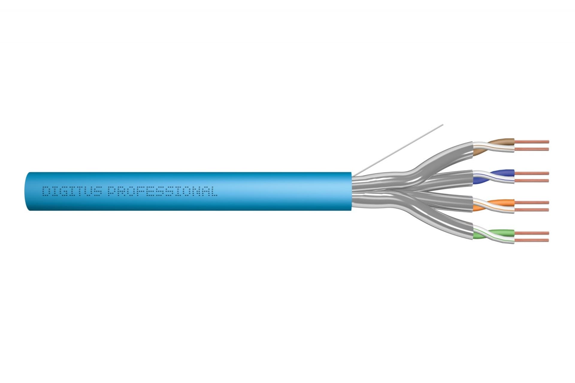 

Kabel teleinformatyczny instalacyjny kat.6A, U/FTP, Dca, drut, AWG 23/1, LSOH, 100m ofoliowany Niebieski