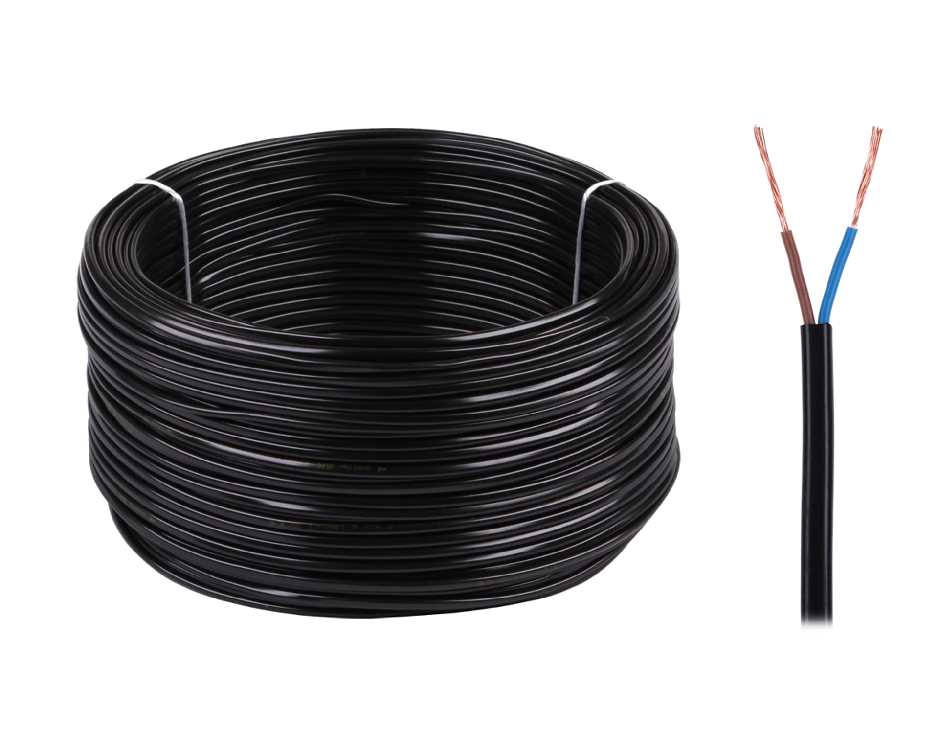 

Kabel elektryczny OMYp 2x0,5 300/300V czarny (1LL)