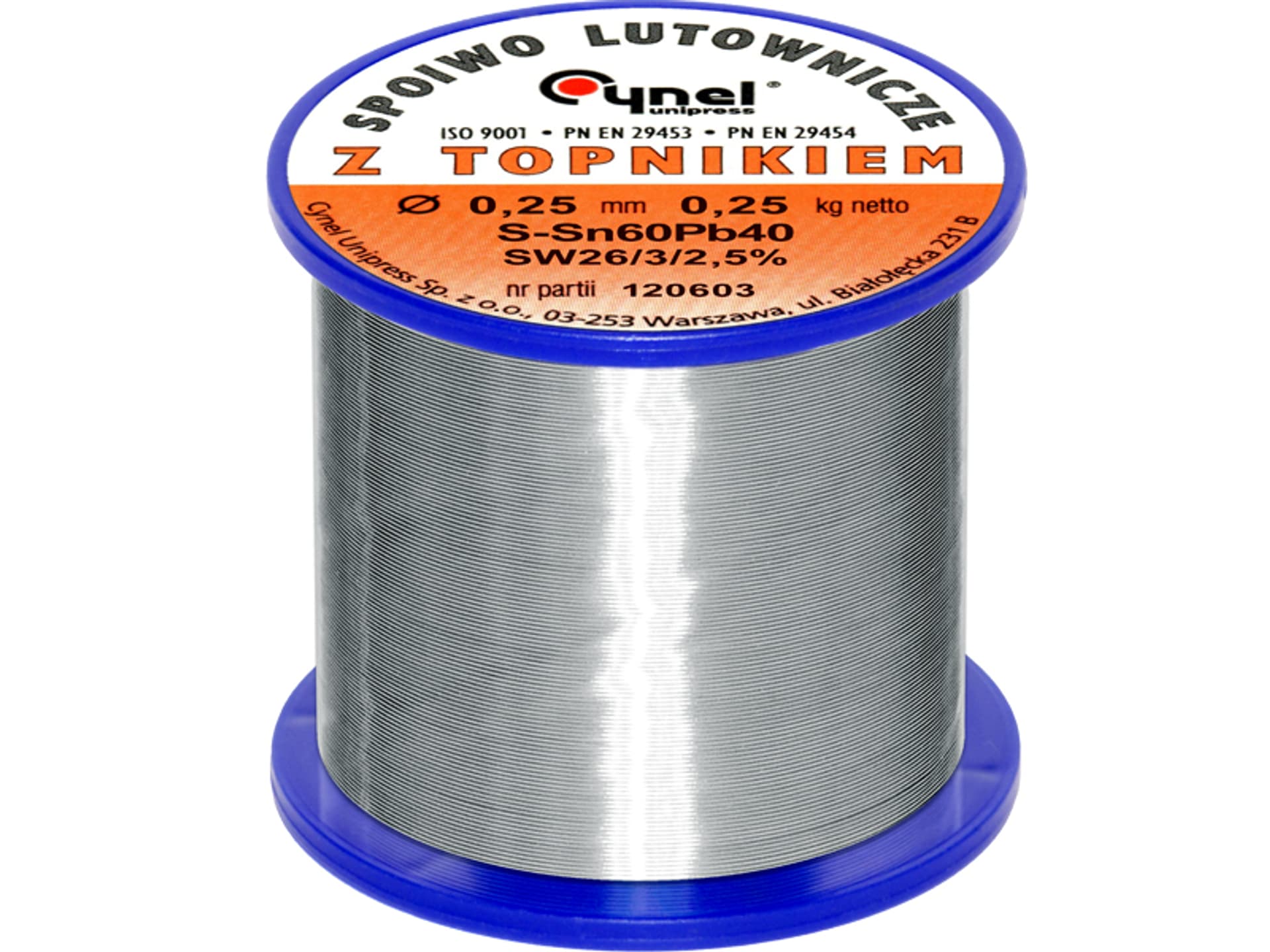 

0.25 kg Cyna 0,25/250g/spoiwo LC60-SW26 (1PH)