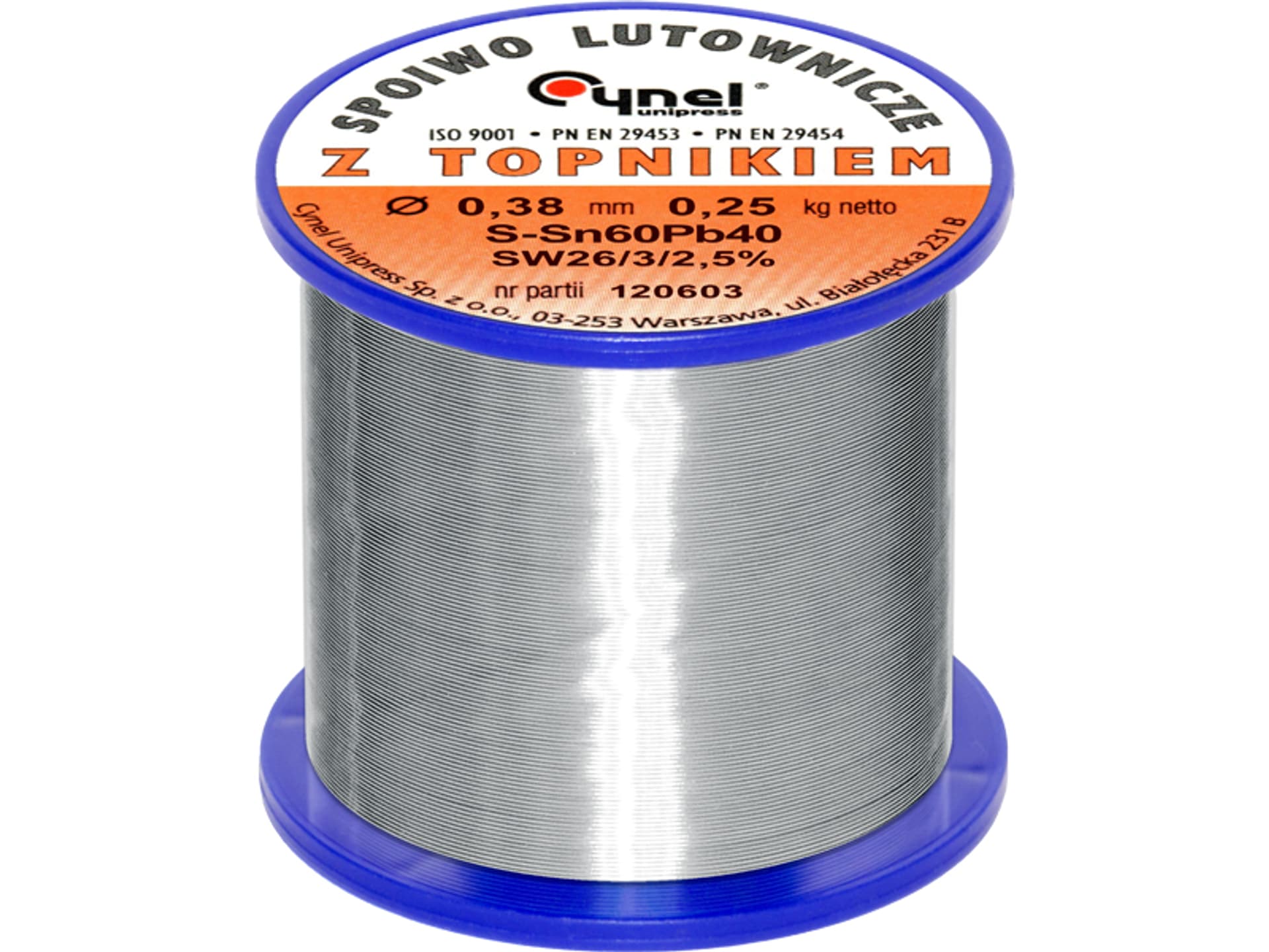 

Cyna 0,38/250g/spoiwo LC60-SW26
