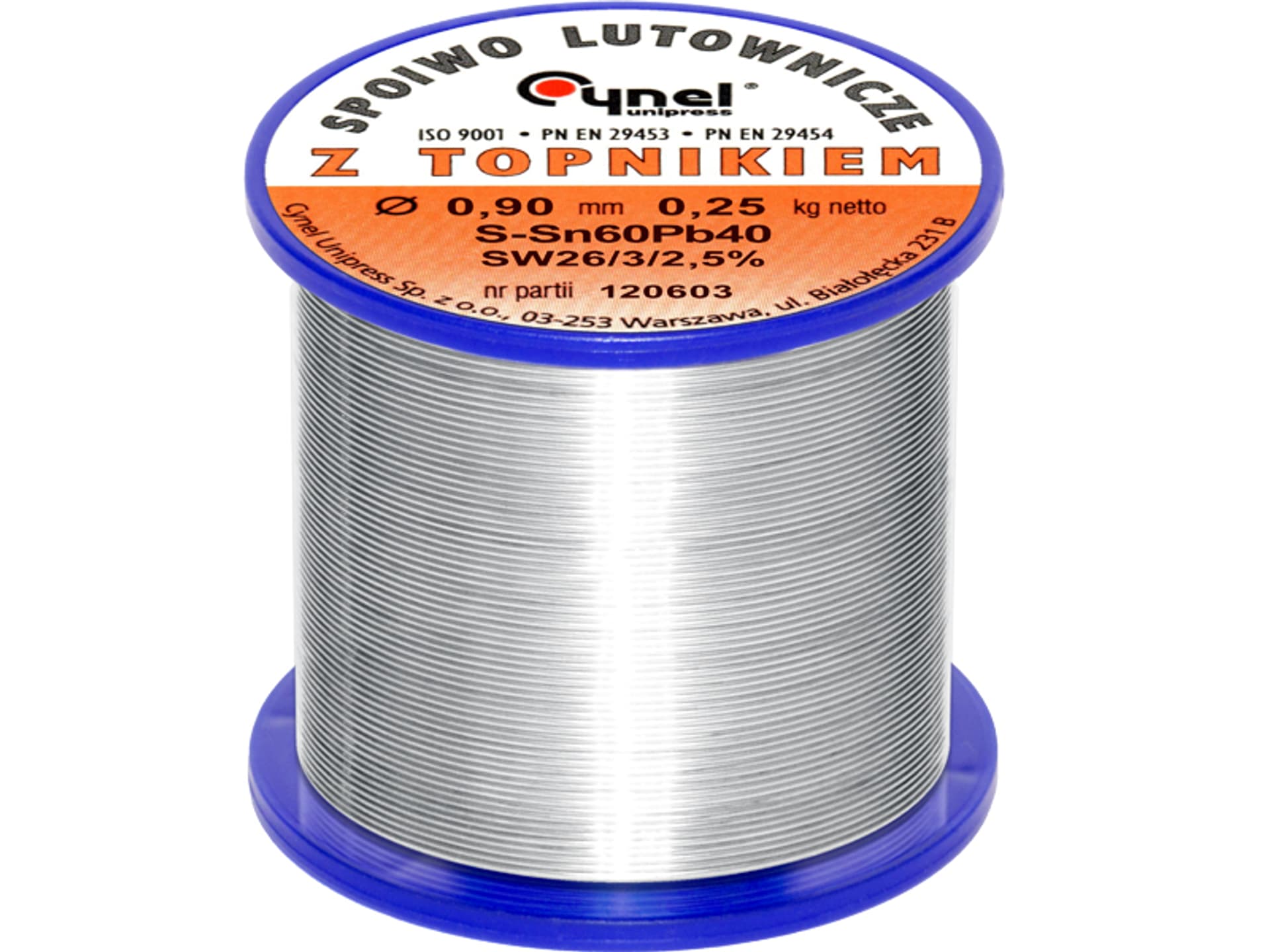 

9413# Cyna 0,90/250g/spoiwo lc60-sw26