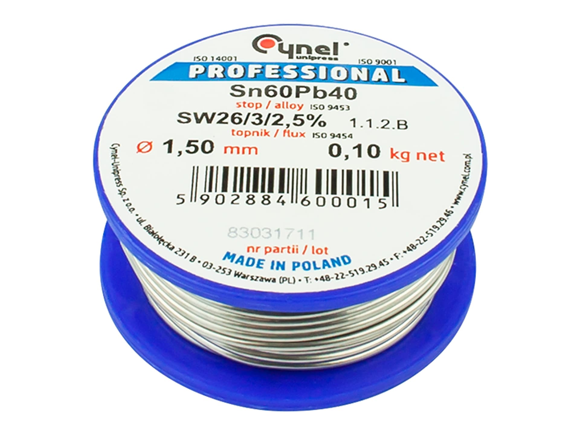 

9634# Cyna 1,50/100g/spoiwo lc60-fsw26