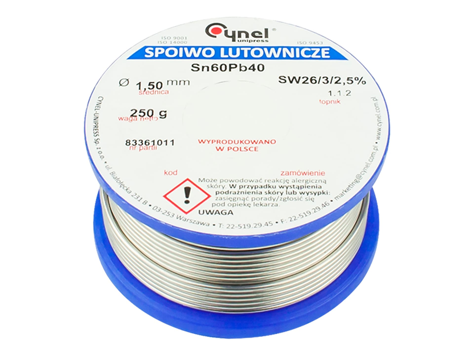 

9409# Cyna 1,50/250g/spoiwo lc60-sw26